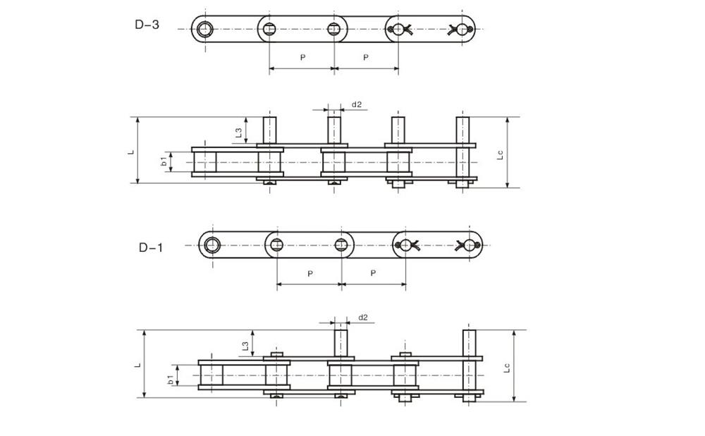 5不銹鋼雙節距輸送鏈加長銷鏈 Stainless steel double pitch conveyor chain with extended pins-1.jpg